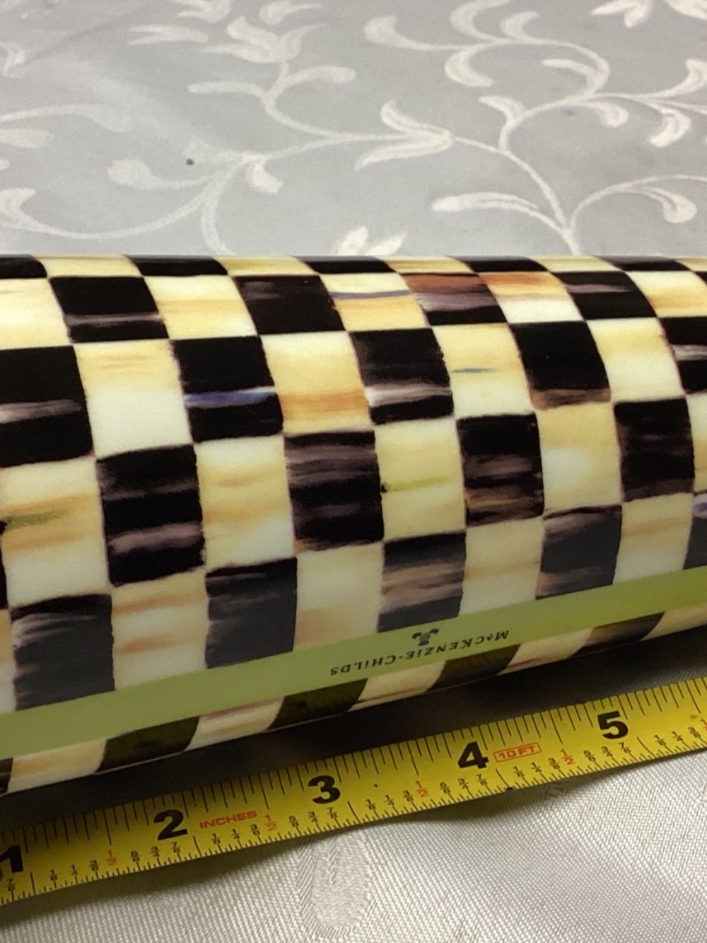 Mackenzie-Childs COURTLEY   CHECK Ceramic Travel Mug with Silicone Lid - Picture 6 of 8